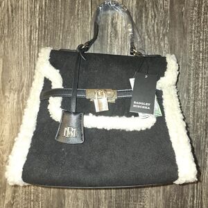 Badgley Mischka Black and Cream Satchel NWT